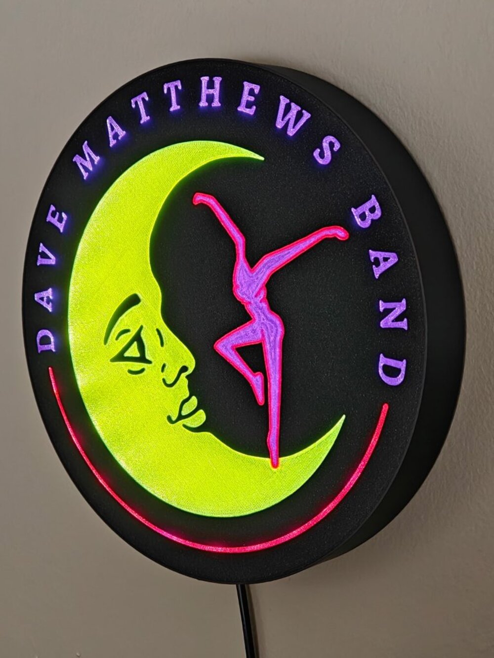 DAVE MATTHEWS BAND "fire dancer" logo illuminated LED sign